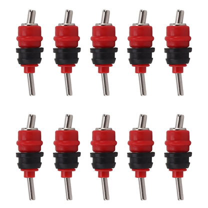 10pcs Automatic Chicken Water Nipple 360 Degree Poultry Drinking Water Chicken Duck Hen Watering Nipple Red Steel Ball