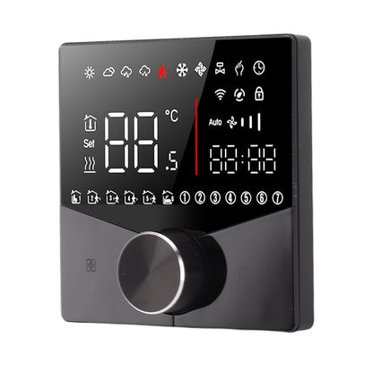 Smart Thermostat Knob Design LCD Color Display Panel Digital Thermostat for Sauna Room Underfloor Heating System Black - view 3