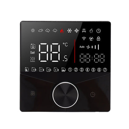 Smart Thermostat Knob Design LCD Color Display Panel Digital Thermostat for Sauna Room Underfloor Heating System Black - view 5