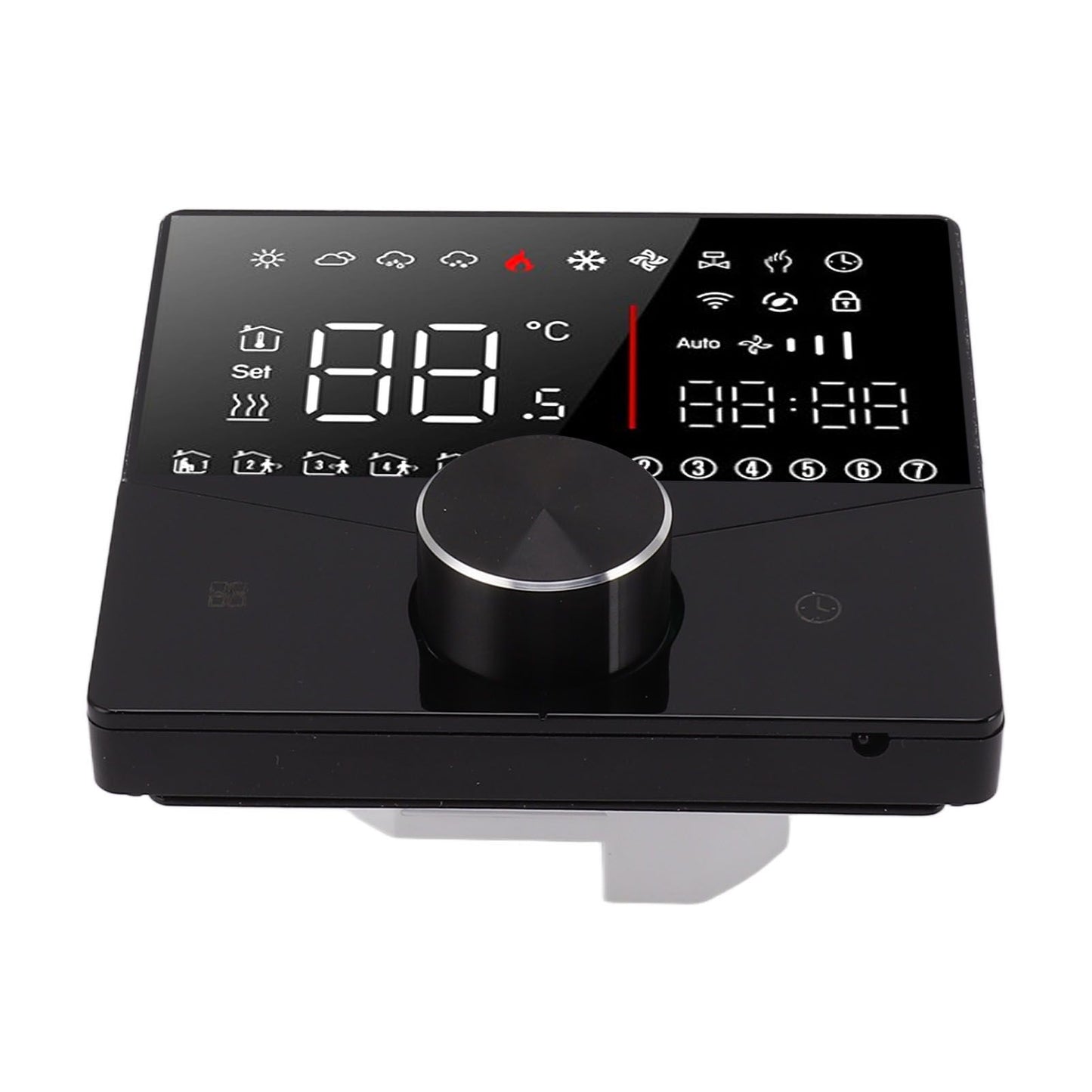 Smart Thermostat Knob Design LCD Color Display Panel Digital Thermostat for Sauna Room Underfloor Heating System Black - view 8