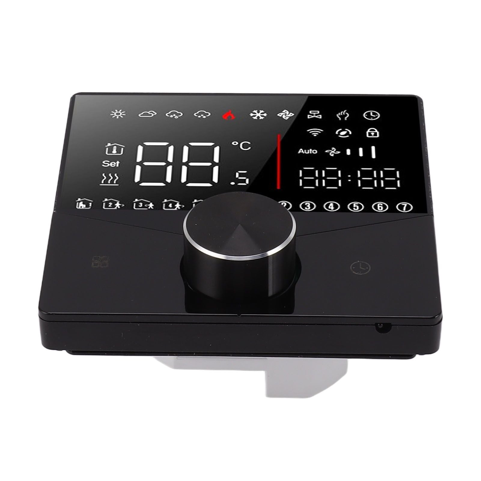 Smart Thermostat Knob Design LCD Color Display Panel Digital Thermostat for Sauna Room Underfloor Heating System Black - view 8