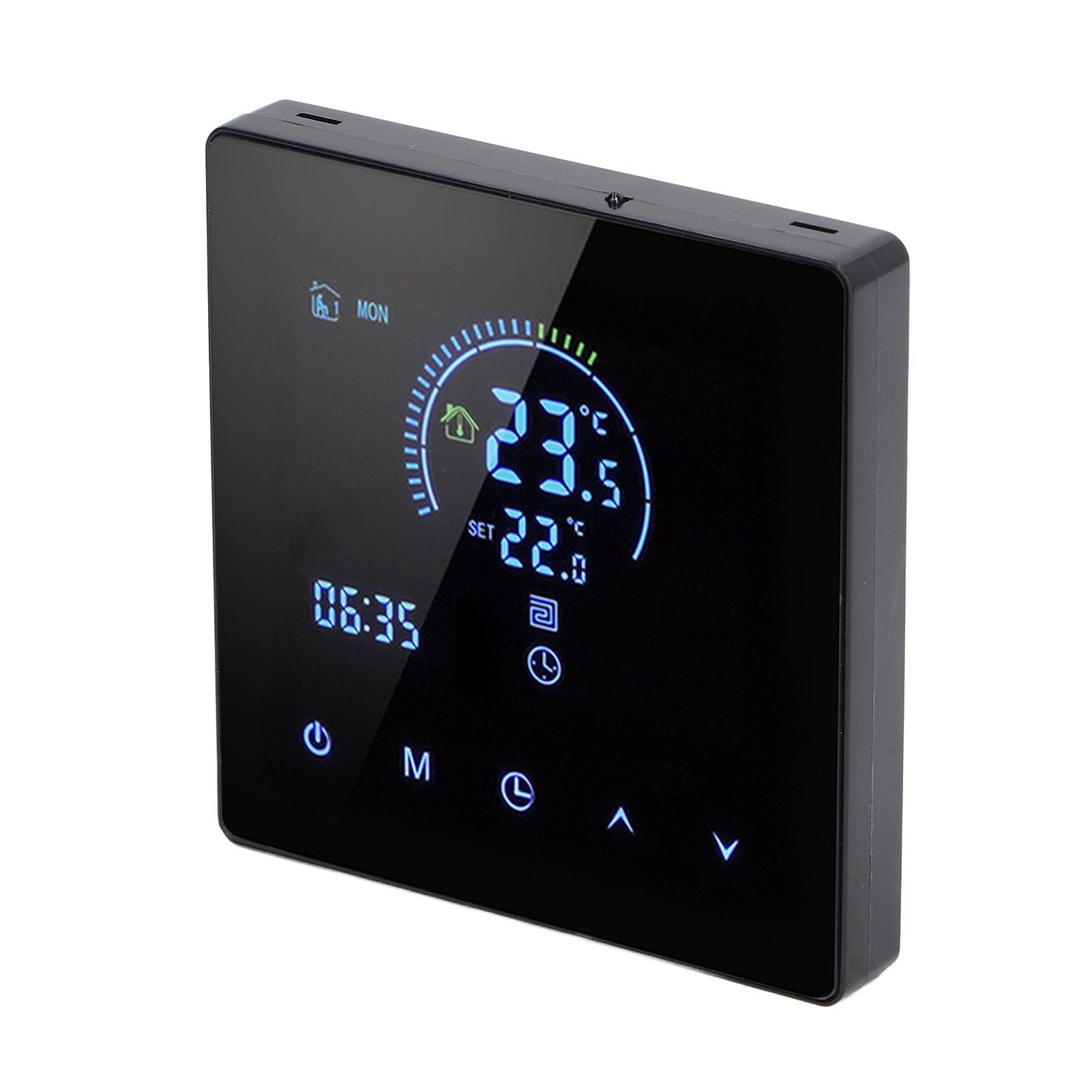 16A Digital Thermostat with LCD Display Programmable Thermostat Electric Heating Thermostat for Home Office Hotel AC 90V‑240V Black WiFi - view 3