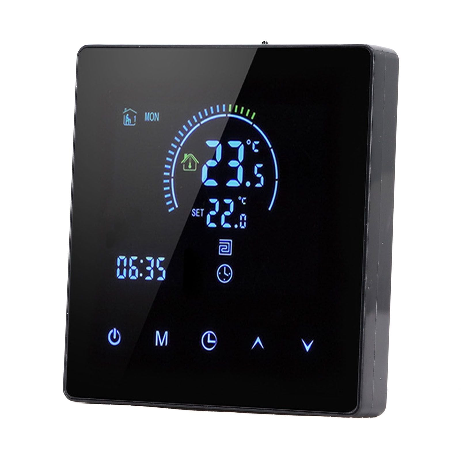 16A Digital Thermostat with LCD Display Programmable Thermostat Electric Heating Thermostat for Home Office Hotel AC 90V‑240V Black WiFi - view 8