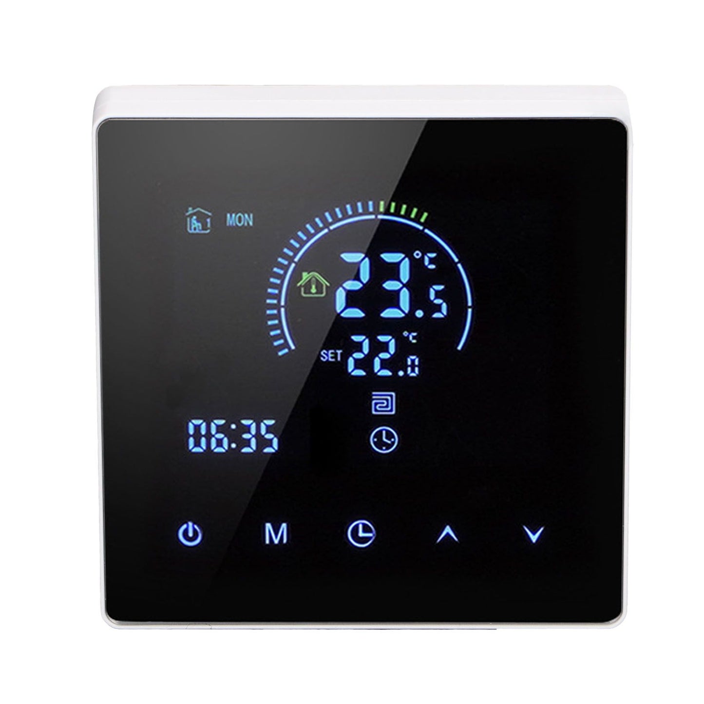 16A Digital Thermostat with LCD Display Programmable Thermostat Electric Heating Thermostat for Home Office Hotel AC 90V‑240V White Without WiFi - view 3