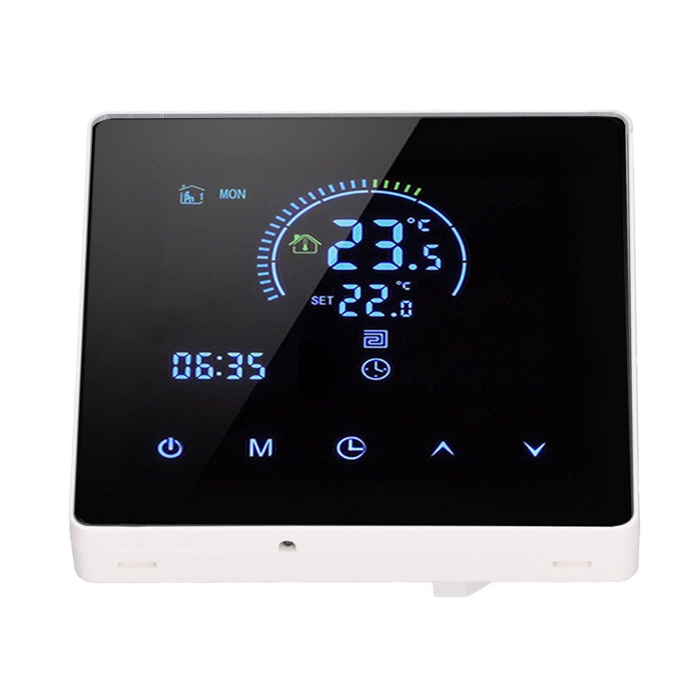 16A Digital Thermostat with LCD Display Programmable Thermostat Electric Heating Thermostat for Home Office Hotel AC 90V‑240V White Without WiFi - view 8