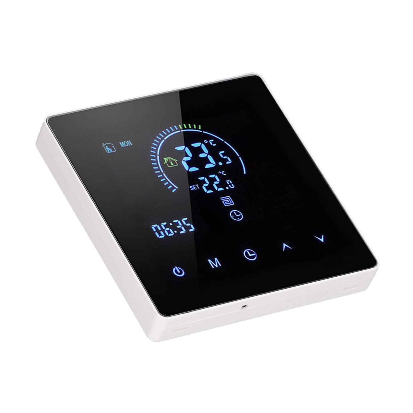 16A Digital Thermostat with LCD Display Programmable Thermostat Electric Heating Thermostat for Home Office Hotel AC 90V‑240V White Without WiFi - view 10