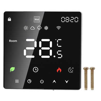 16A Smart Thermostat LCD Color Touchscreen PC Programmable Electric Heating Thermostat for Home Hotel Office AC 90 to 240V WiFi