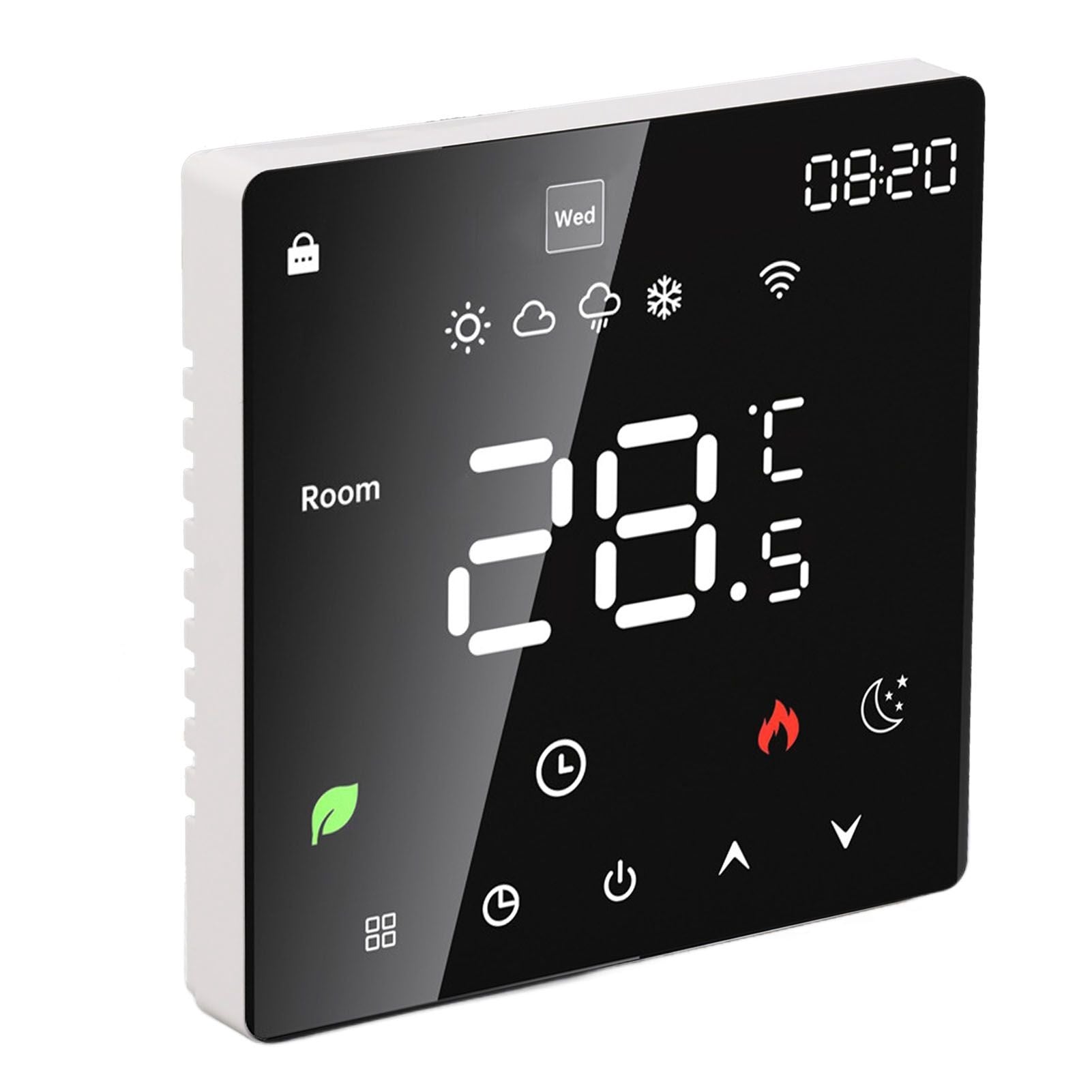 16A Smart Thermostat LCD Color Touchscreen PC Programmable Electric Heating Thermostat for Home Hotel Office AC 90 to 240V WiFi - view 4