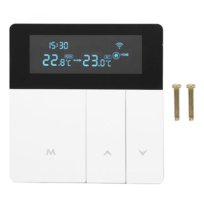 16A Smart Color Thermostat Programmable Smart Electric Heating Thermostat for Home Offices Shopping Malls Hotels AC 90V‑240V White WiFi Style