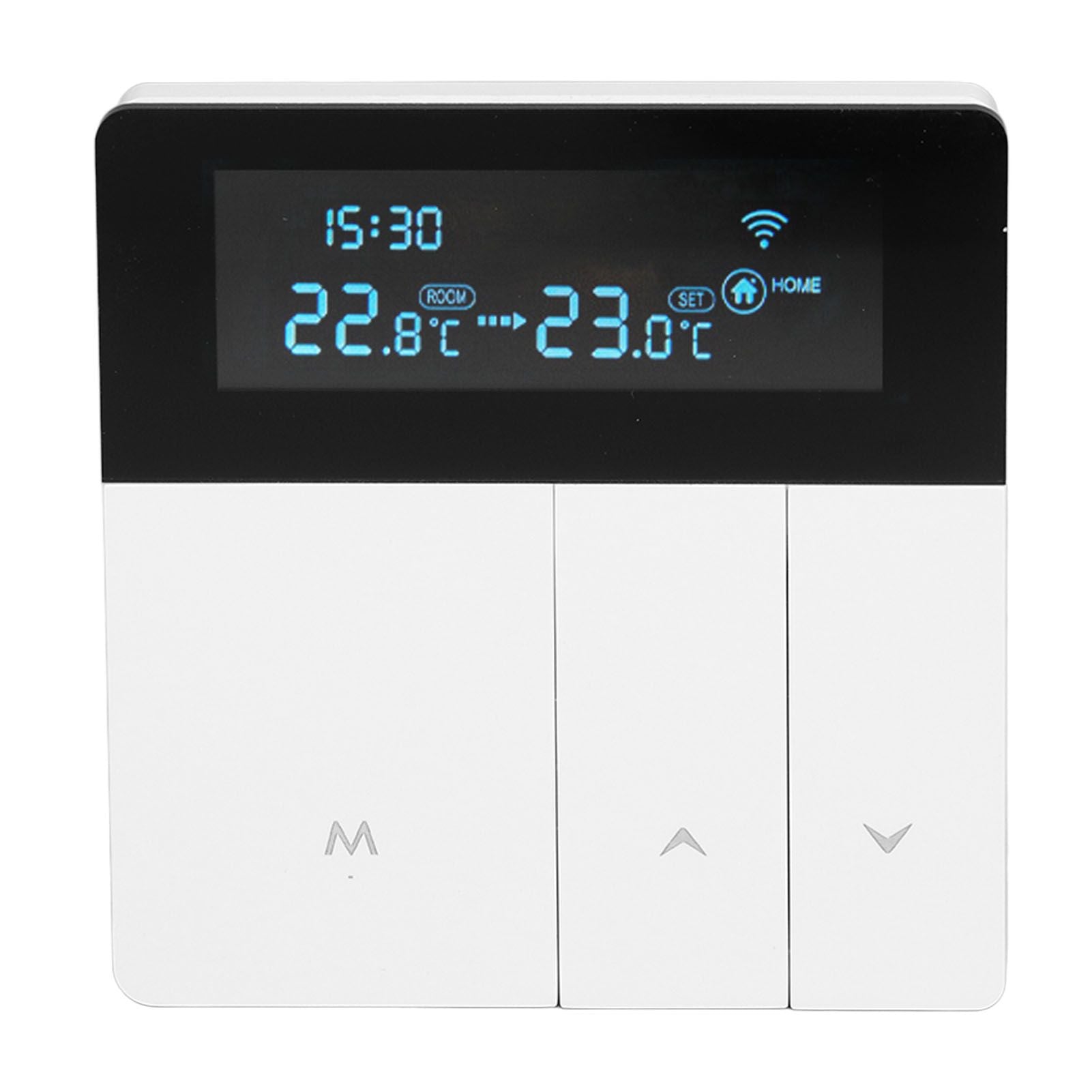 16A Smart Color Thermostat Programmable Smart Electric Heating Thermostat for Home Offices Shopping Malls Hotels AC 90V‑240V White WiFi Style - view 5