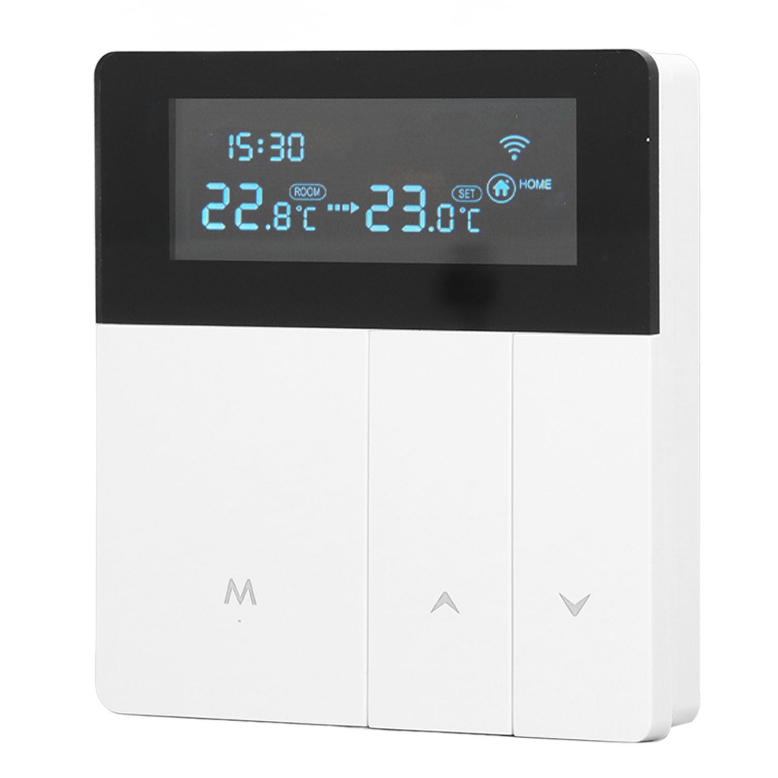 16A Smart Color Thermostat Programmable Smart Electric Heating Thermostat for Home Offices Shopping Malls Hotels AC 90V‑240V White WiFi Style - view 6