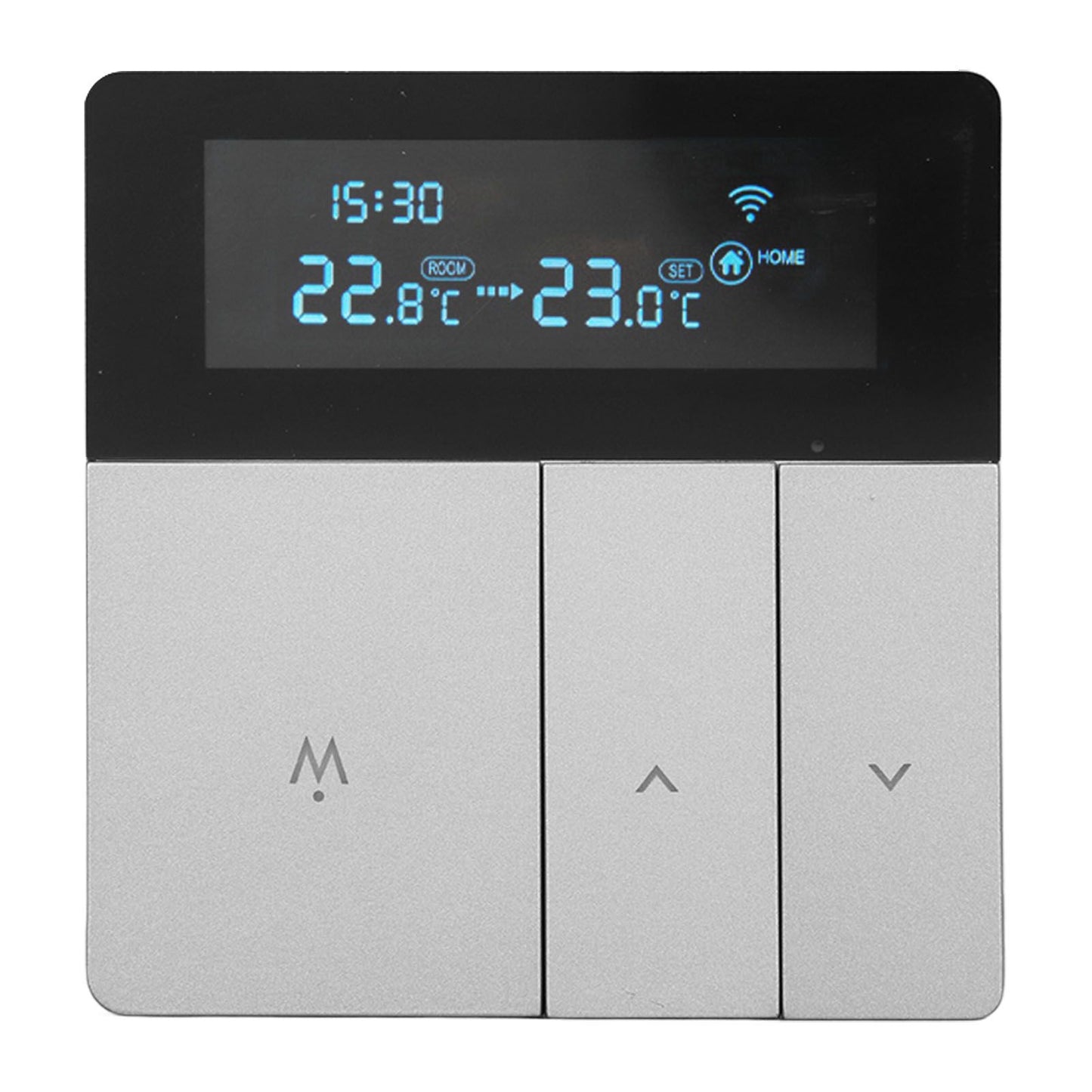 16A Smart Color Thermostat Programmable Smart Electric Heating Thermostat for Home Offices Shopping Malls Hotels AC 90V‑240V Gray WiFi Style - view 2