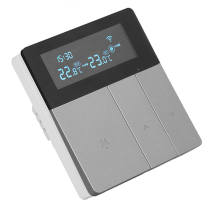 16A Smart Color Thermostat Programmable Smart Electric Heating Thermostat for Home Offices Shopping Malls Hotels AC 90V‑240V Gray WiFi Style - view 3