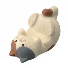 Cat Ornament Multifunctional Phone Tablet Glasses Pen Holder Desk Decoration for Home Tri Colored Cat