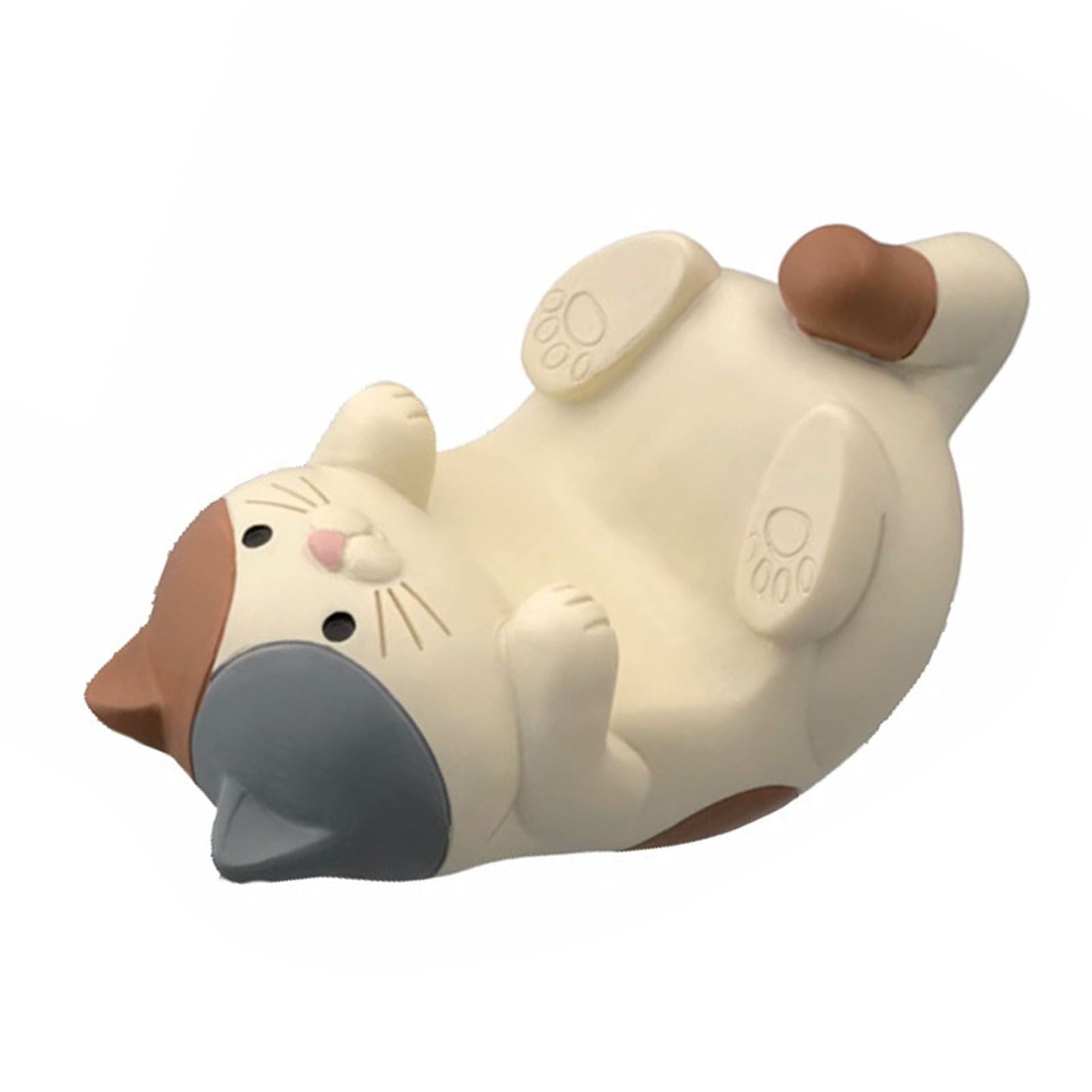 Cat Ornament Multifunctional Phone Tablet Glasses Pen Holder Desk Decoration for Home Tri Colored Cat - view 3