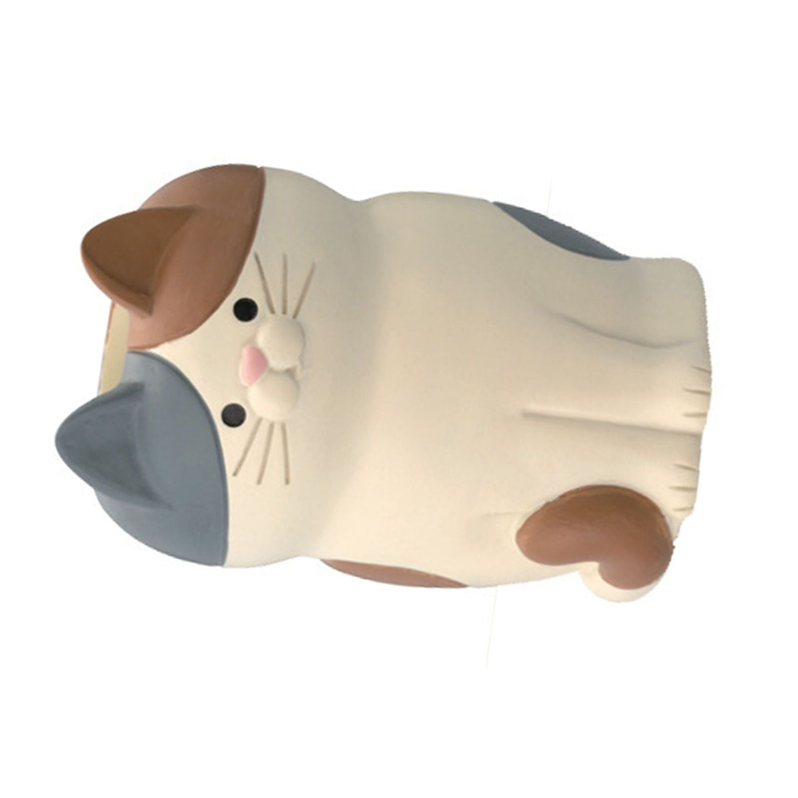 Cat Ornament Multifunctional Phone Tablet Glasses Pen Holder Desk Decoration for Home Squat Tri Colored Cat - view 4