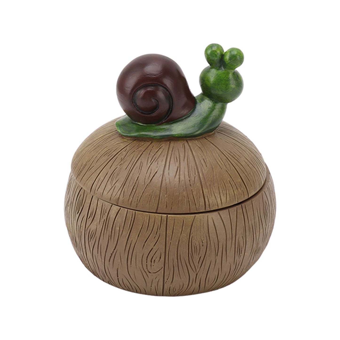 Cute Resin Ashtray Innovative Cartoon Animal Hand Painted Cigarette Ashtray with Lid for Home Living Room Office Snail - view 5