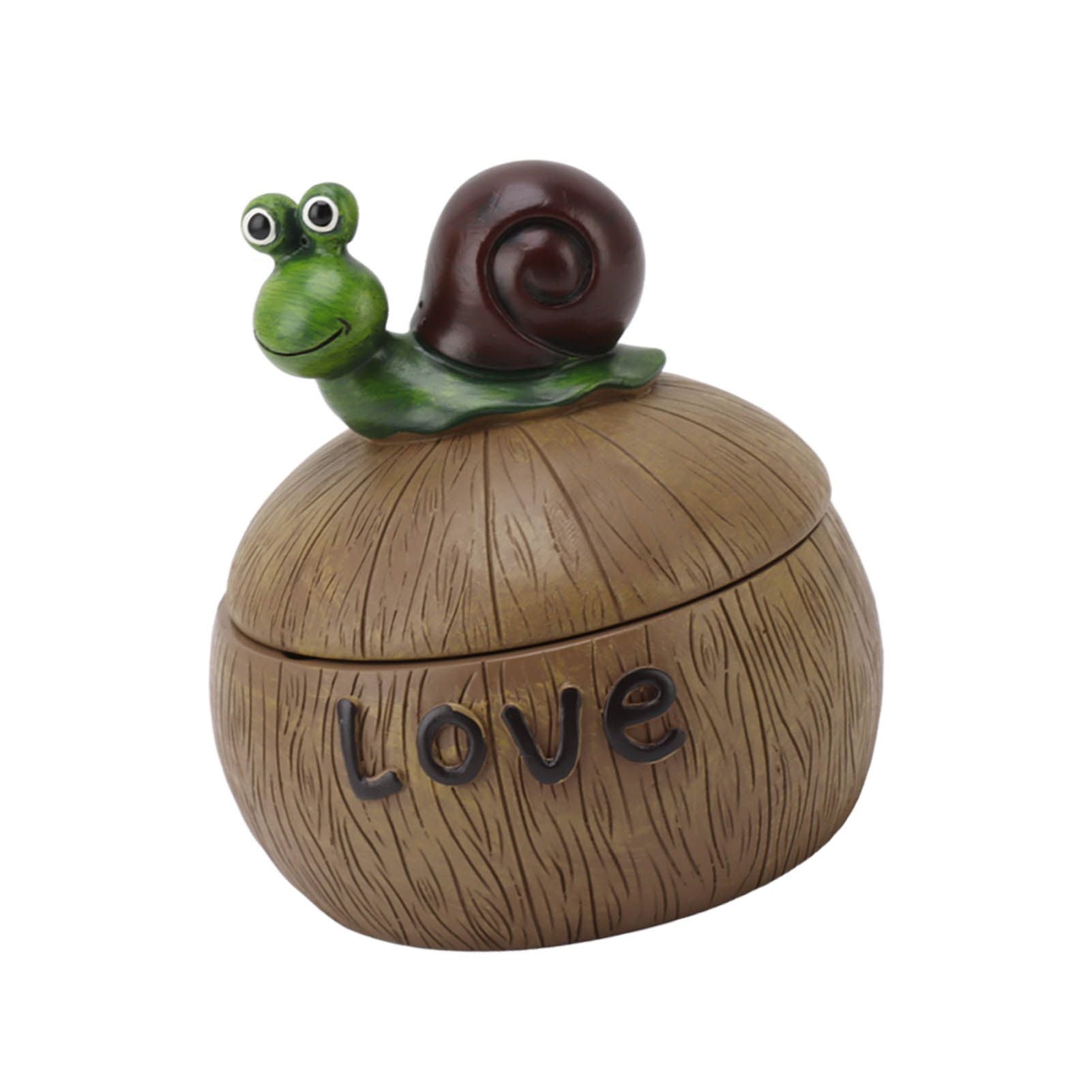 Cute Resin Ashtray Innovative Cartoon Animal Hand Painted Cigarette Ashtray with Lid for Home Living Room Office Snail - view 7
