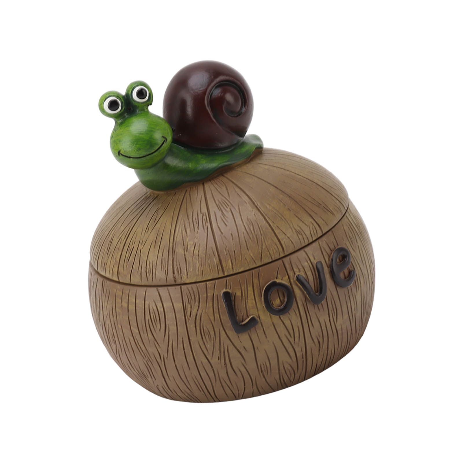 Cute Resin Ashtray Innovative Cartoon Animal Hand Painted Cigarette Ashtray with Lid for Home Living Room Office Snail - view 9