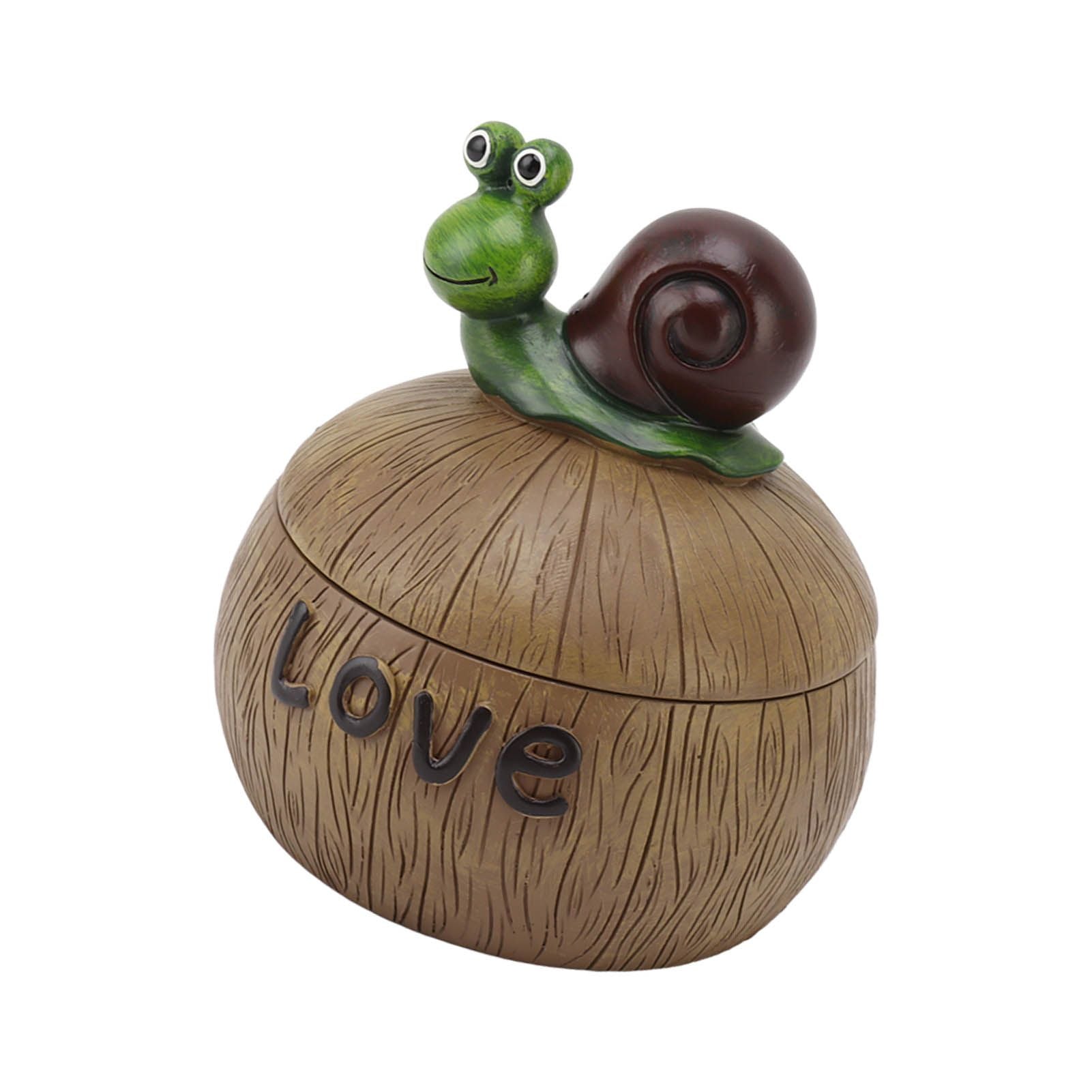 Cute Resin Ashtray Innovative Cartoon Animal Hand Painted Cigarette Ashtray with Lid for Home Living Room Office Snail - view 10
