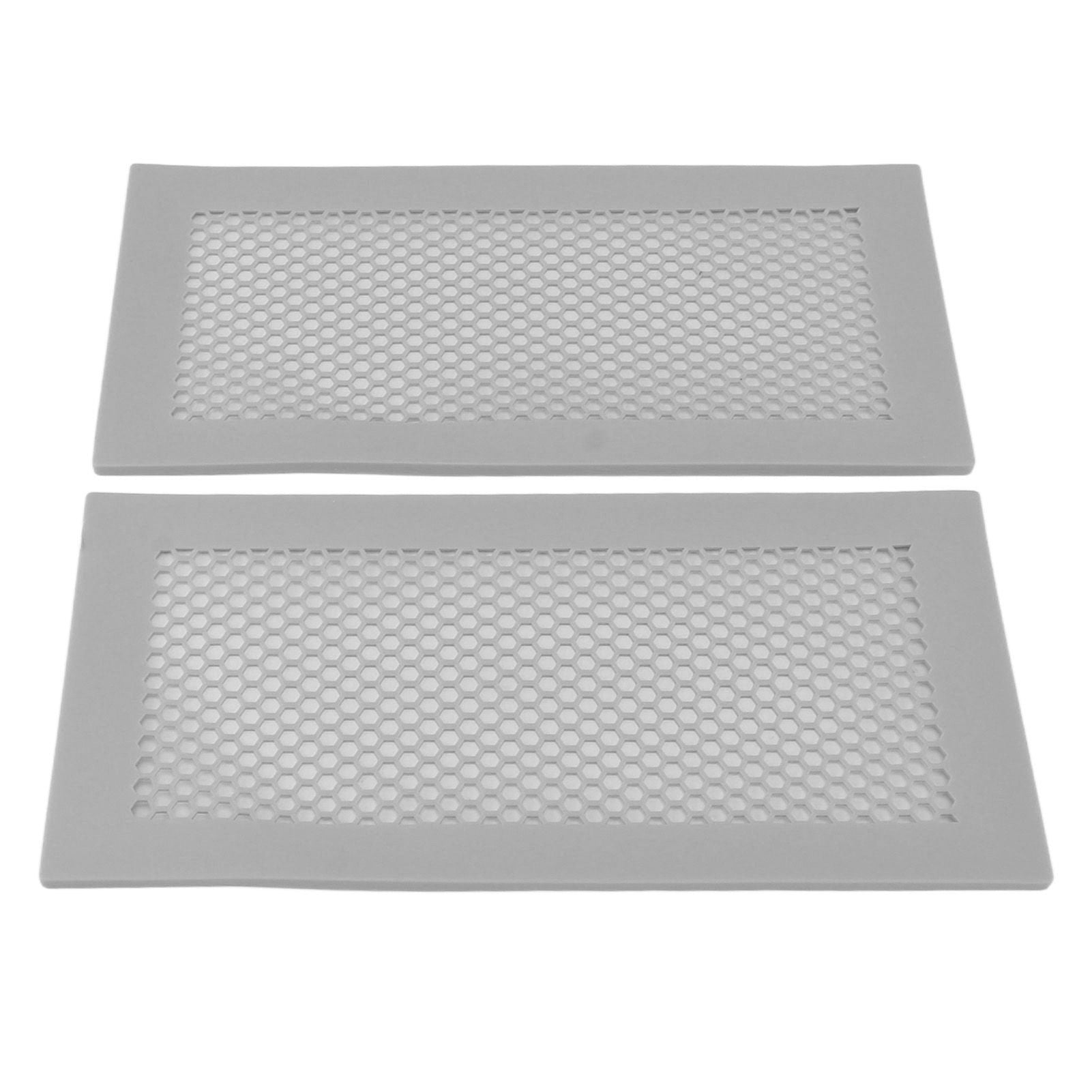 2Pcs Baby Proof Vent Cover Child Proof Safe Soft Silicone for Home Floor Catch Debris Hair Insect Gray - view 2