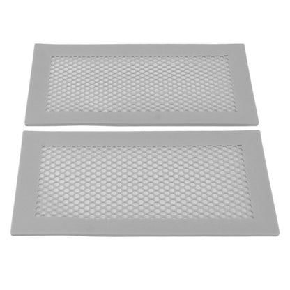 2Pcs Baby Proof Vent Cover Child Proof Safe Soft Silicone for Home Floor Catch Debris Hair Insect Gray - view 2