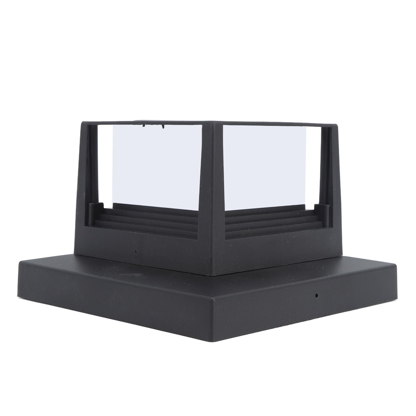 Square Outdoor Fence Post Cap Light Solar Post Light LED Landscape Lighting for Household Garden Courtyard Fence Dual Color Light Black - view 2
