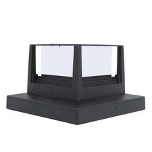 Square Outdoor Fence Post Cap Light Solar Post Light LED Landscape Lighting for Household Garden Courtyard Fence Dual Color Light Black - view 2