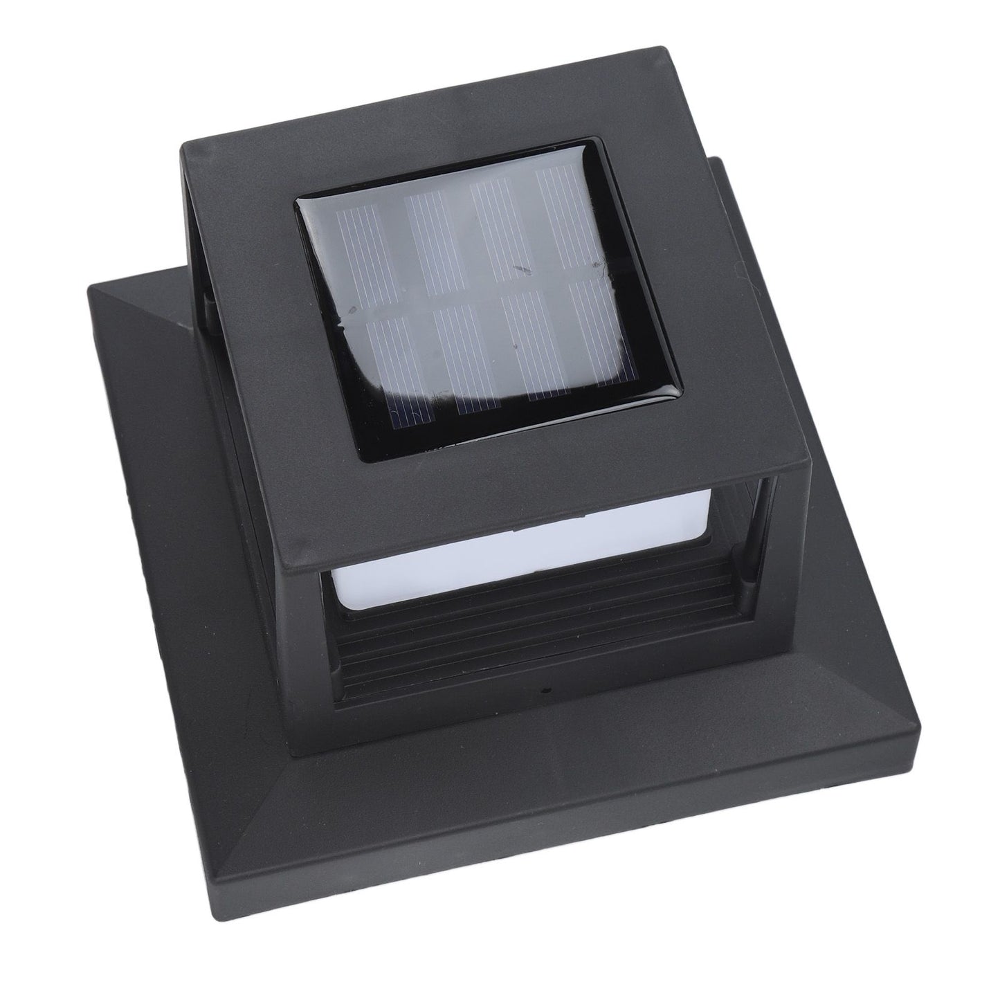 Square Outdoor Fence Post Cap Light Solar Post Light LED Landscape Lighting for Household Garden Courtyard Fence Dual Color Light Black - view 5
