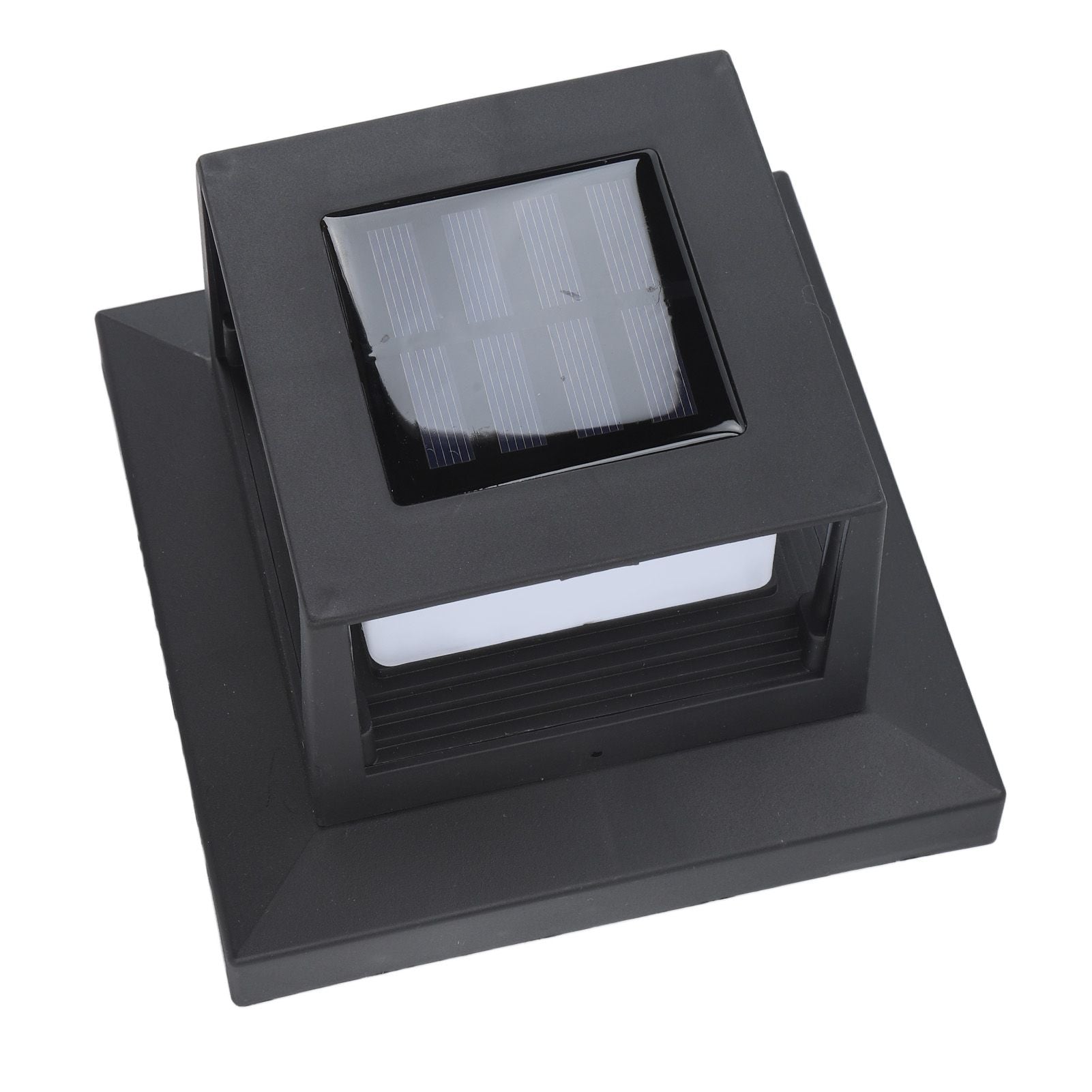 Square Outdoor Fence Post Cap Light Solar Post Light LED Landscape Lighting for Household Garden Courtyard Fence Dual Color Light Black - view 5