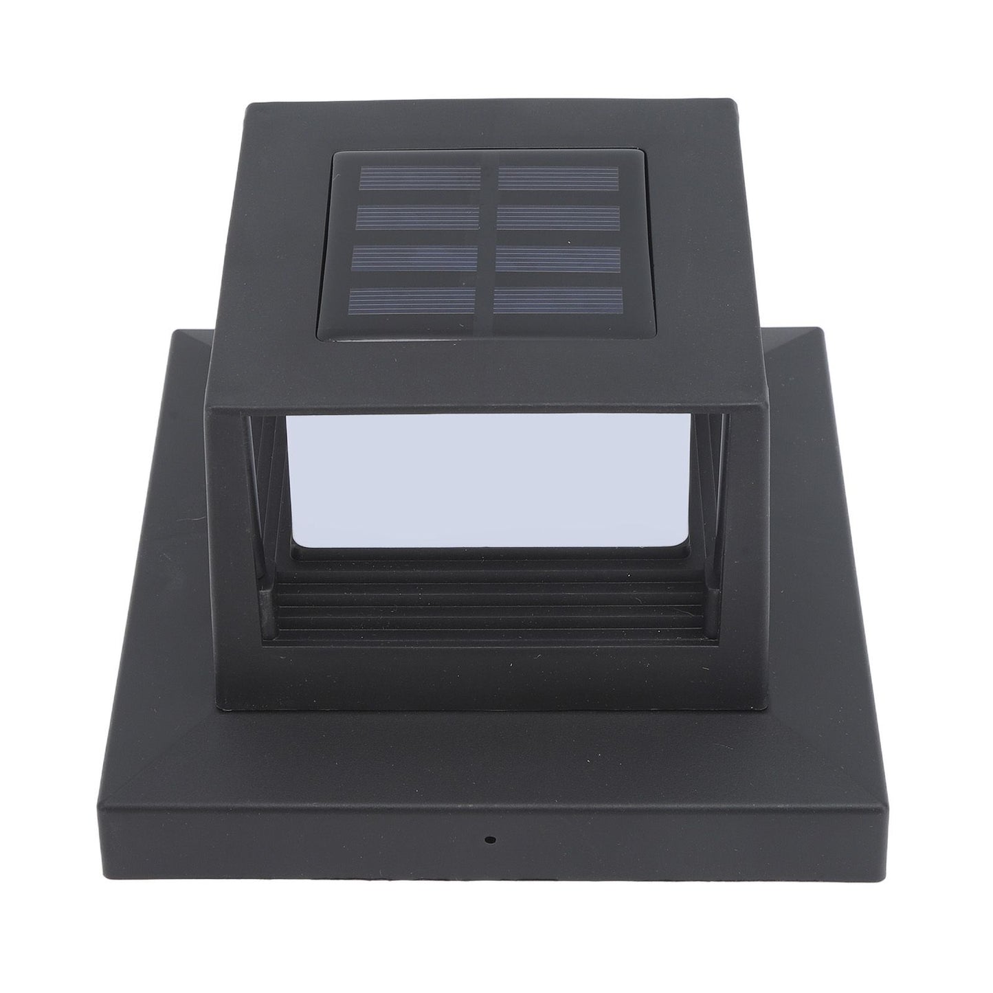 Square Outdoor Fence Post Cap Light Solar Post Light LED Landscape Lighting for Household Garden Courtyard Fence Dual Color Light Black - view 7