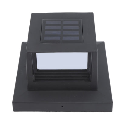 Square Outdoor Fence Post Cap Light Solar Post Light LED Landscape Lighting for Household Garden Courtyard Fence Dual Color Light Black - view 7
