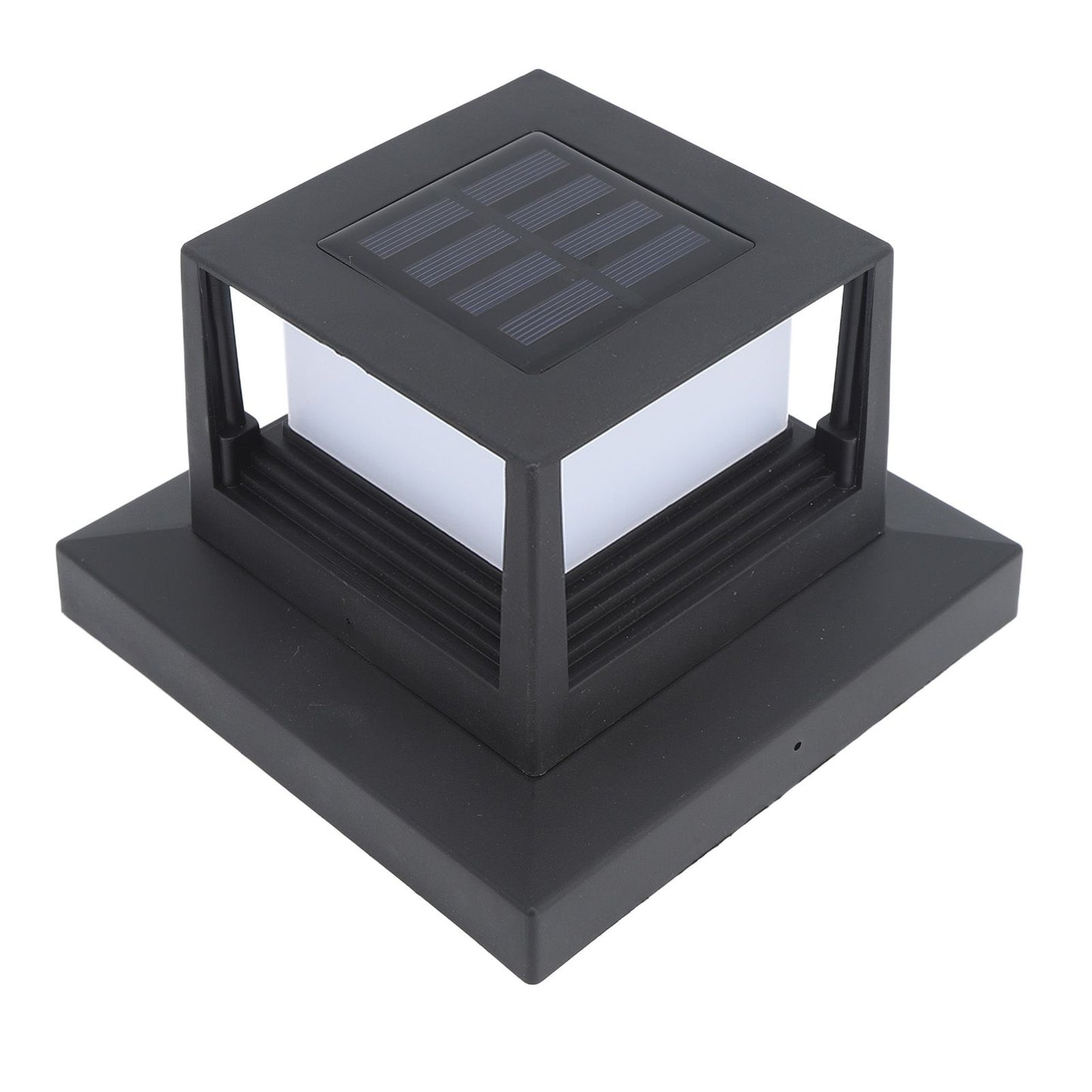 Square Outdoor Fence Post Cap Light Solar Post Light LED Landscape Lighting for Household Garden Courtyard Fence Dual Color Light Black - view 8