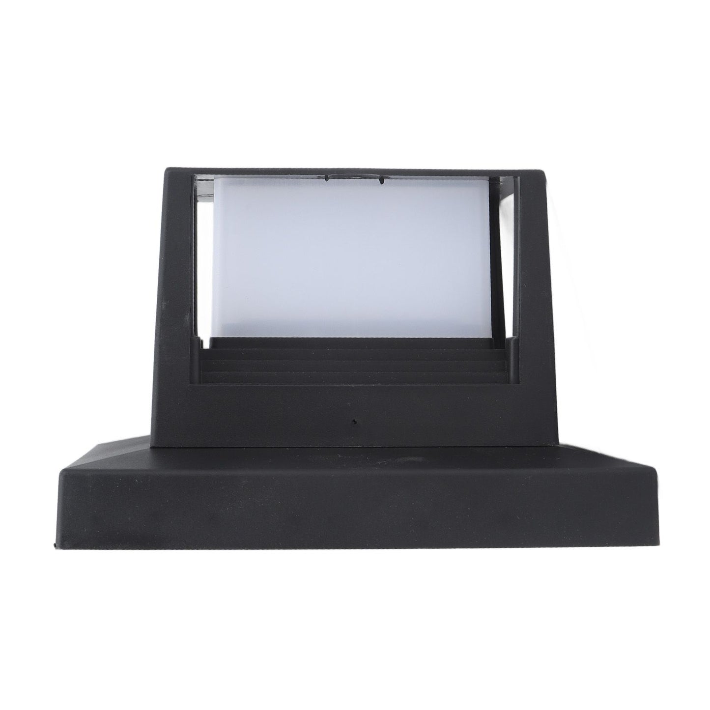Square Outdoor Fence Post Cap Light Solar Post Light LED Landscape Lighting for Household Garden Courtyard Fence Dual Color Light Black - view 9