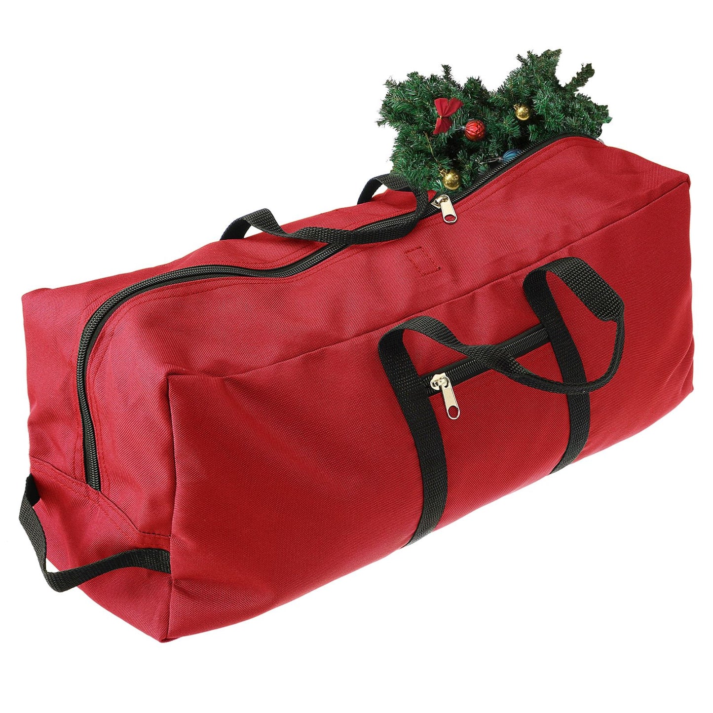 Christmas Tree Storage Bag 600D Oxford Cloth with Handle for 7in Tall Detachable Tree Red 152.4x50.8x63.5cm - view 3