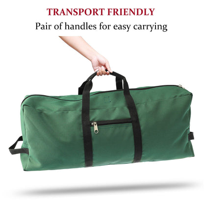 Christmas Tree Storage Bag 600D Oxford Cloth with Handle for 7in Tall Detachable Tree Red 152.4x50.8x63.5cm - view 5