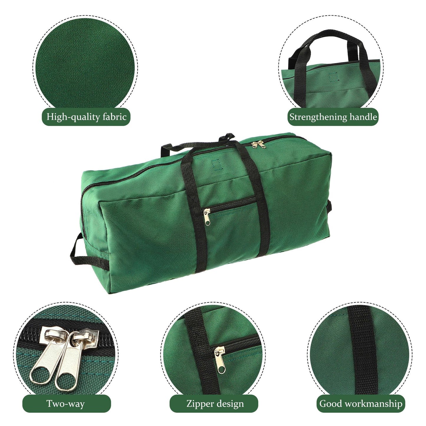 Christmas Tree Storage Bag 600D Oxford Cloth with Handle for 7in Tall Detachable Tree Red 152.4x50.8x63.5cm - view 7