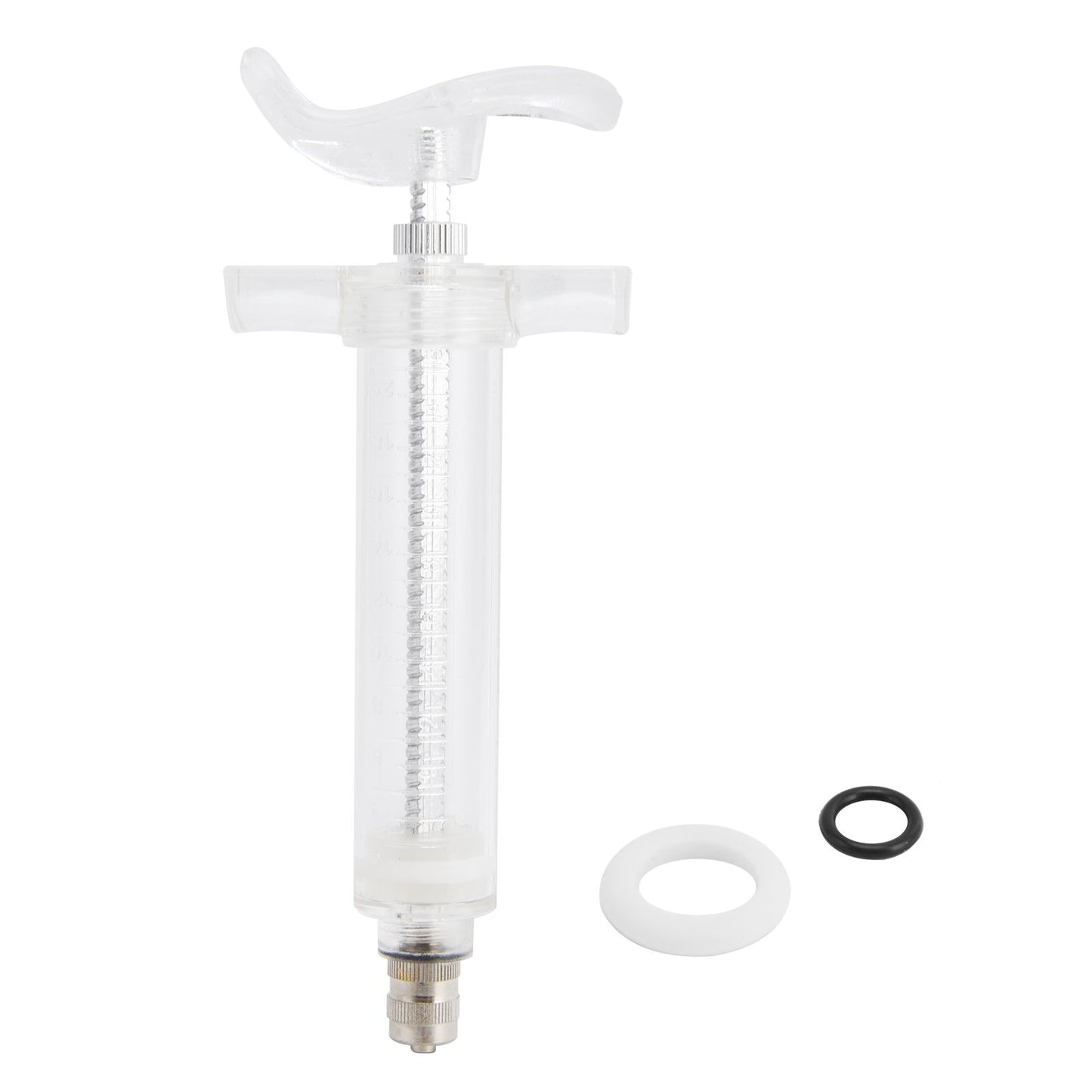 Veterinary Use Syringe Plastic Steel Adjustable Manual Feeding Injector for Livestock Farm20ml 14.5cm / 5.7in - view 2