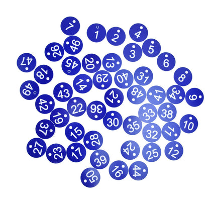 50PCS Numbered Label Numbered Tag for Farm Livestock Beekeeping Husbandry Breeding Supplies1-50 Blue - view 4