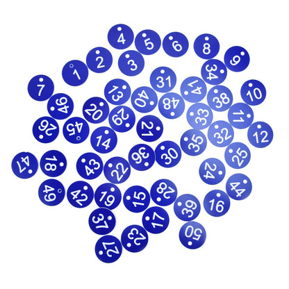 50PCS Numbered Label Numbered Tag for Farm Livestock Beekeeping Husbandry Breeding Supplies1-50 Blue - view 5