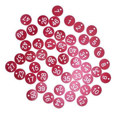 50PCS Numbered Label Numbered Tag for Farm Livestock Beekeeping Husbandry Breeding Supplies1-50 Red - view 3