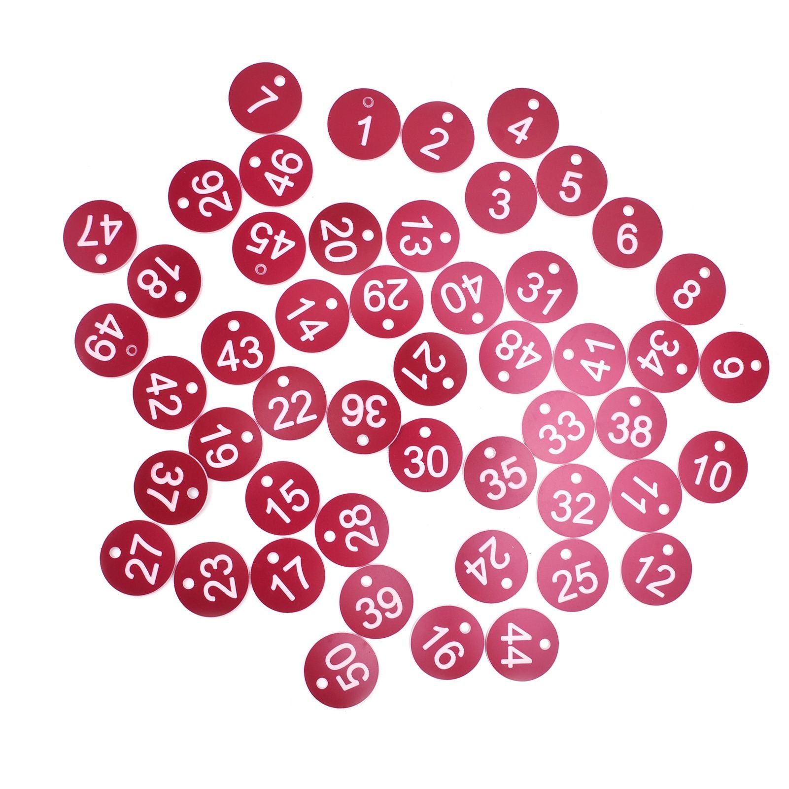 50PCS Numbered Label Numbered Tag for Farm Livestock Beekeeping Husbandry Breeding Supplies1-50 Red - view 4