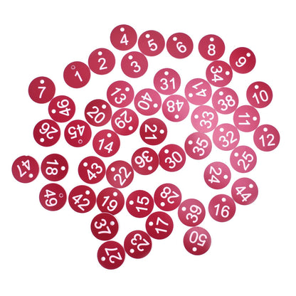 50PCS Numbered Label Numbered Tag for Farm Livestock Beekeeping Husbandry Breeding Supplies1-50 Red - view 5