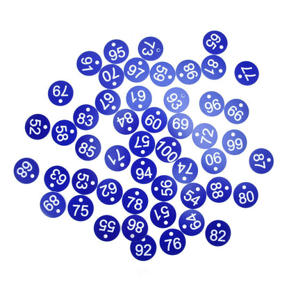 50PCS Numbered Label Numbered Tag for Farm Livestock Beekeeping Husbandry Breeding Supplies51-100 Blue - view 4