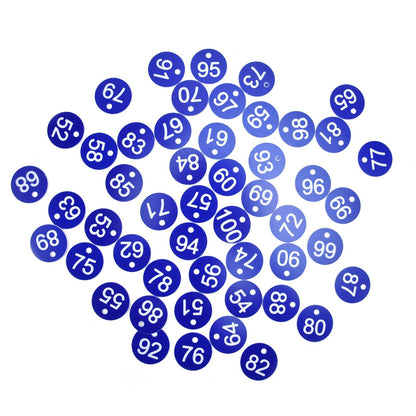 50PCS Numbered Label Numbered Tag for Farm Livestock Beekeeping Husbandry Breeding Supplies51-100 Blue - view 5