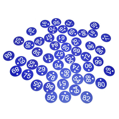 50PCS Numbered Label Numbered Tag for Farm Livestock Beekeeping Husbandry Breeding Supplies51-100 Blue - view 7