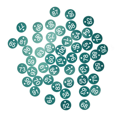 50PCS Numbered Label Numbered Tag for Farm Livestock Beekeeping Husbandry Breeding Supplies51-100 Green