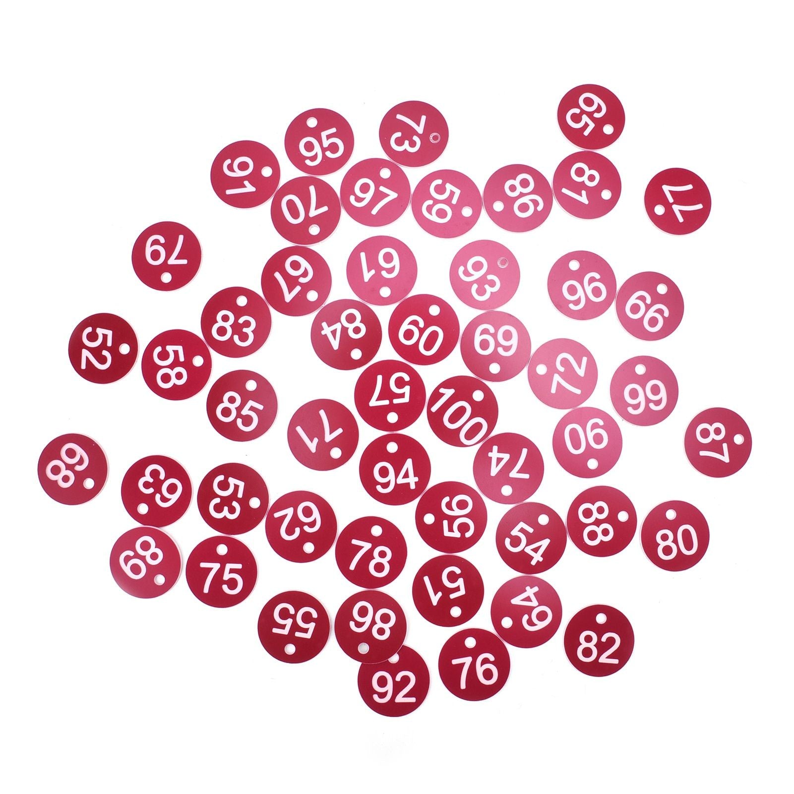 50PCS Numbered Label Numbered Tag for Farm Livestock Beekeeping Husbandry Breeding Supplies51-100 Red - view 4