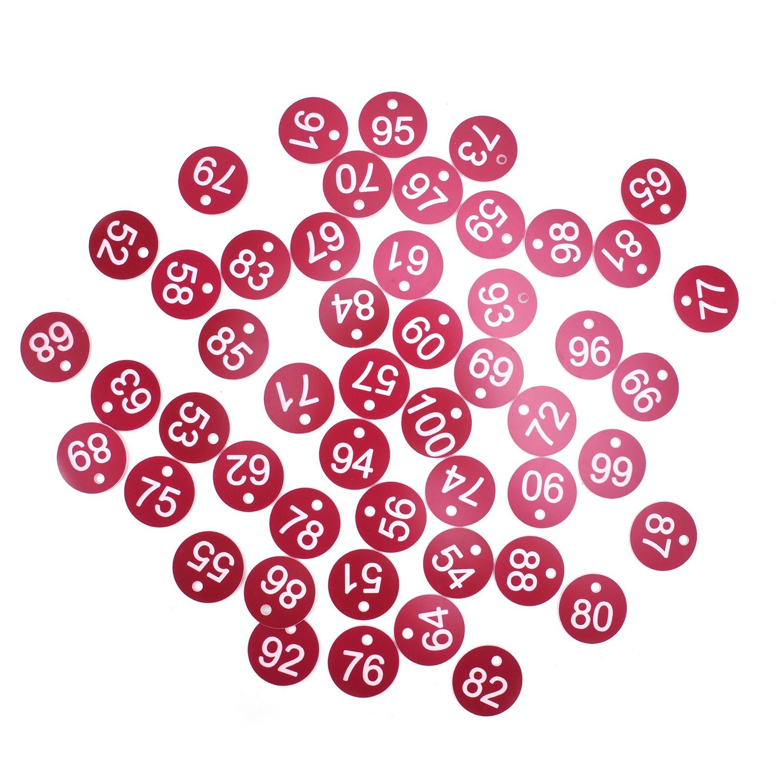 50PCS Numbered Label Numbered Tag for Farm Livestock Beekeeping Husbandry Breeding Supplies51-100 Red - view 5