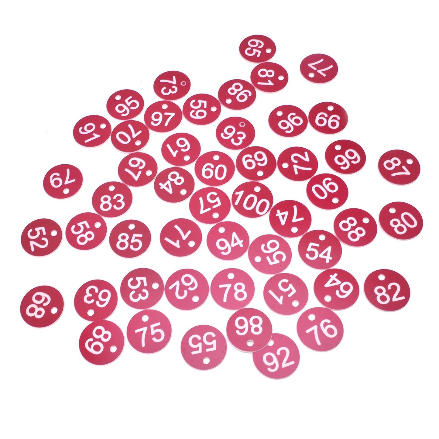 50PCS Numbered Label Numbered Tag for Farm Livestock Beekeeping Husbandry Breeding Supplies51-100 Red - view 6